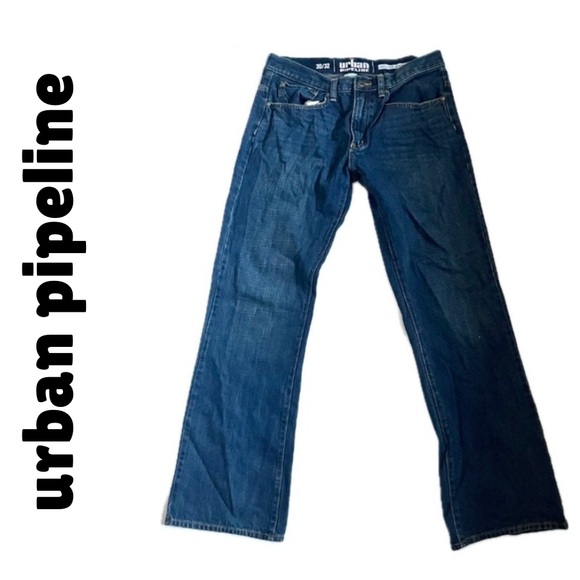 Urban Pipeline β’ vintage retro Y2K dark blue denim bootcut jeans - Picture 2 of 14